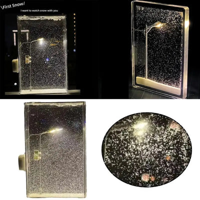 Veilleuse Lampadaire - Effet Neige